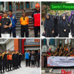 Senkom Mitra Polri Kota Tangerang Bersama Damkar Menggelar Latihan Dan Simulasi Tanggap Bencana Di Ponpes Nurul Aini