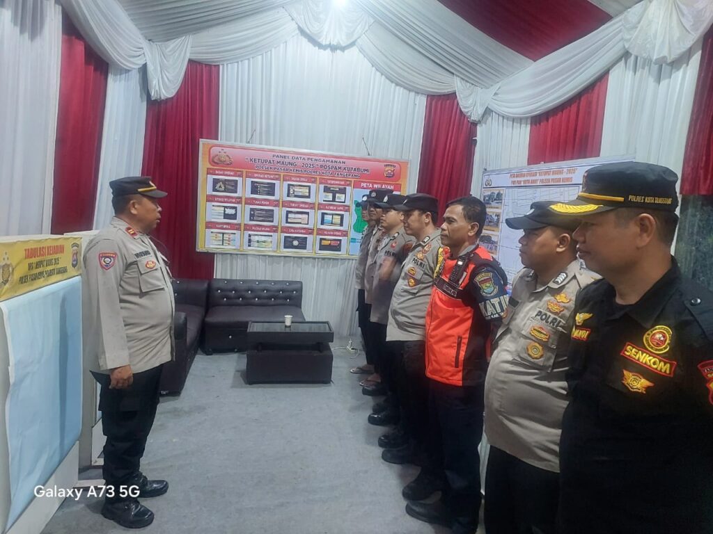 Apel Gelar Pasukan Senkom Mitra Polri Kabupaten Tangerang Pos PAM Lebaran 2025