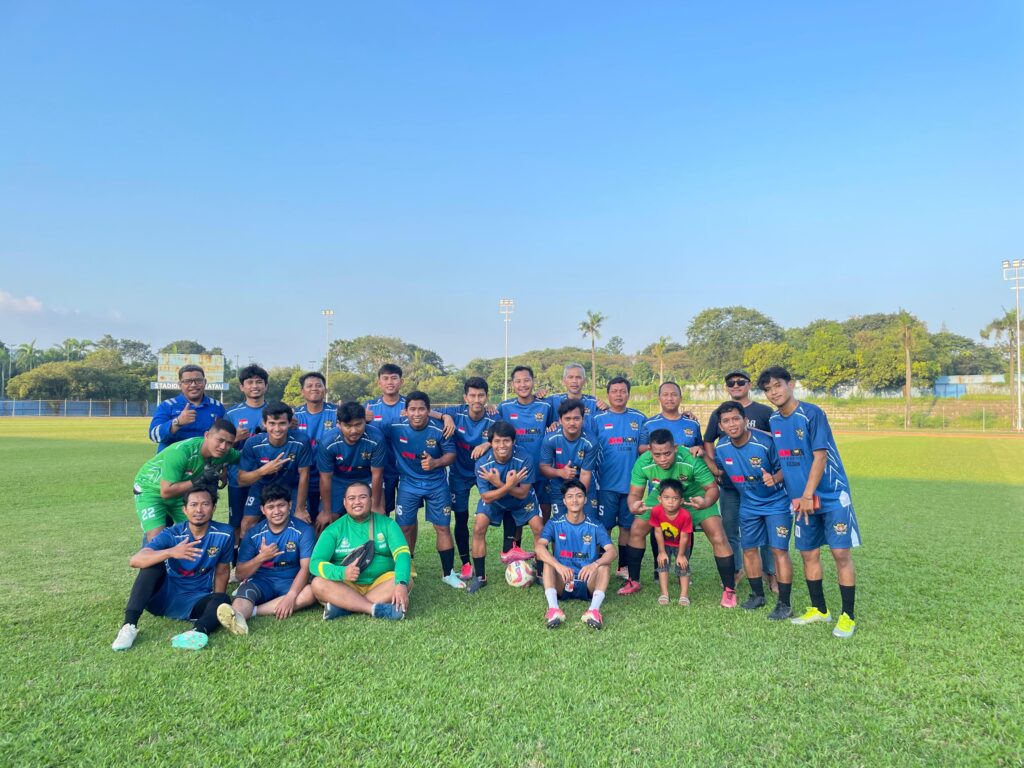 Pertandingan Persahabatan Sepak Bola Senkom Polres Kota Cilegon