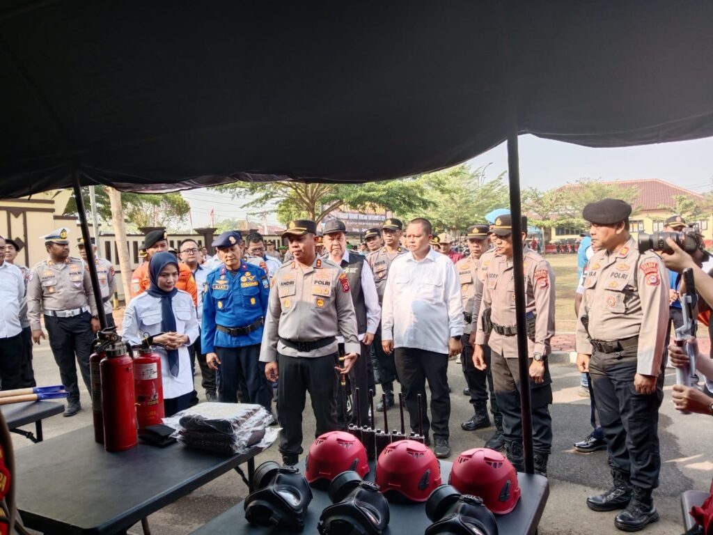 Senkom Mitra Polri Bersinergi Dengan Polres Serang Dalam Rangka Apel Kesiapsiagaan Potensi Bencana Musim Kemarau